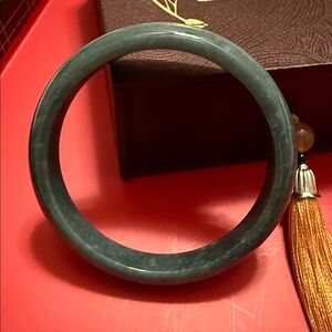 Classic Green Jade Bangle Bracelet